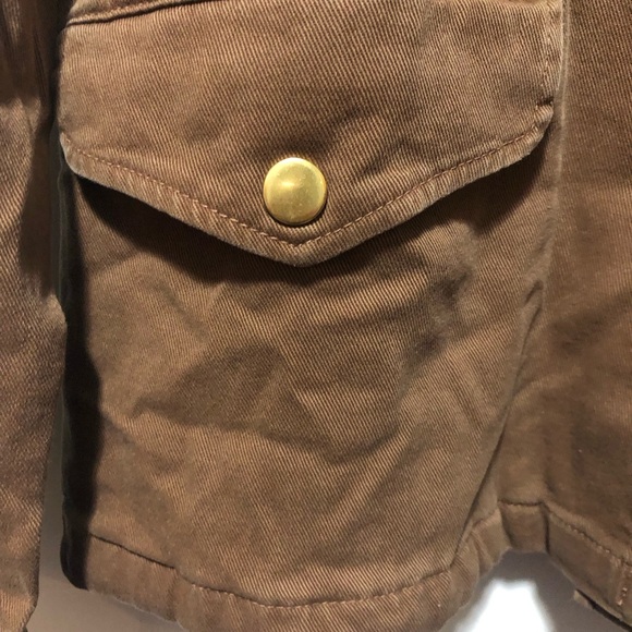 Nikki D womans size large pit to pit 22 Bomber brown jacket zipper - Picture 11 of 11